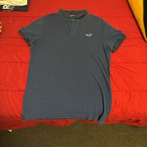 Hollister Men's Navy Polo Shirt